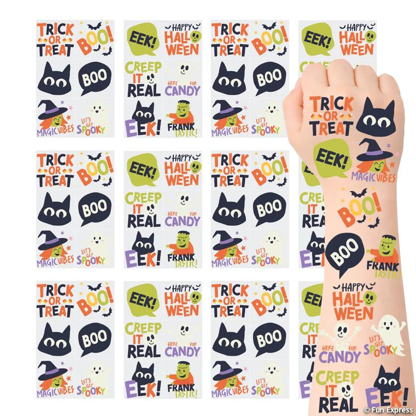 Halloween Frightfully Fun Temporary Tattoos